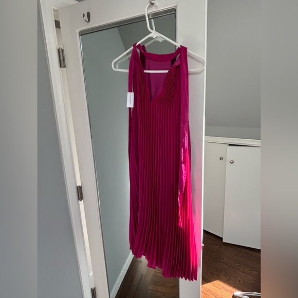 NWT — HALTER PLEATED MINI DRESS - Picture 3 of 4